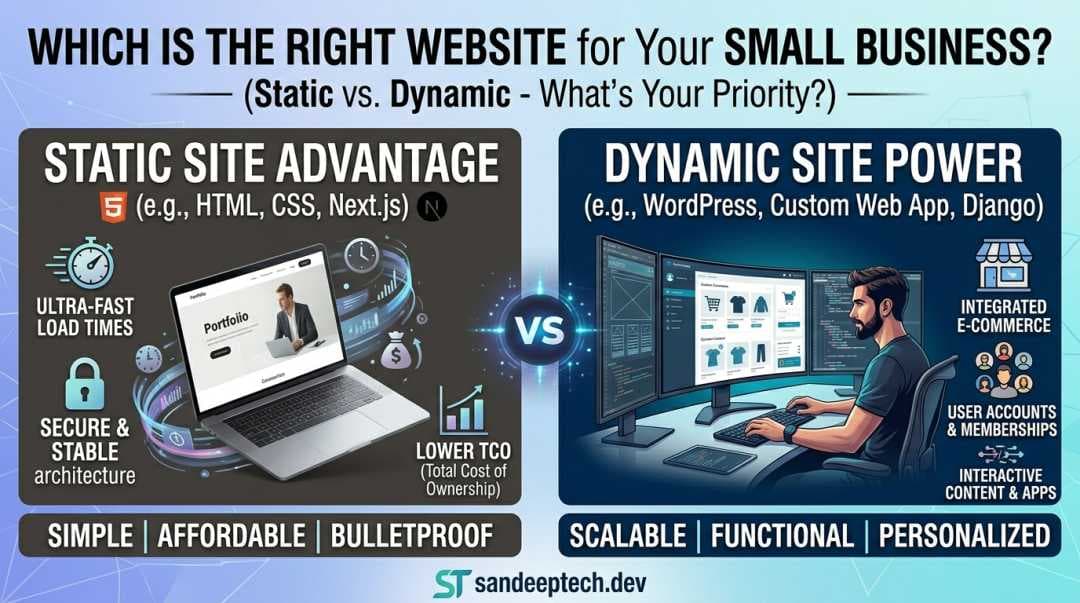Static vs Dynamic Websites: What Does Your Small Business Need in 2026?